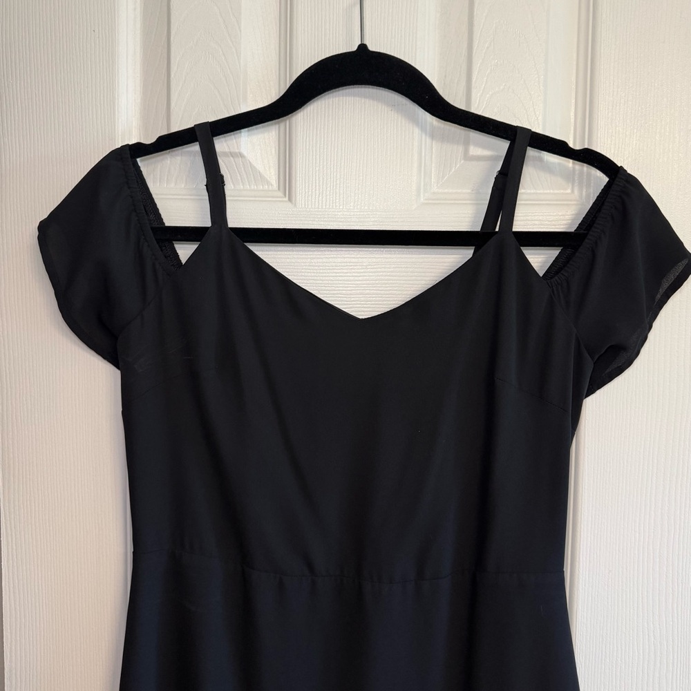 Express Black Cold Shoulder Mini Sundress